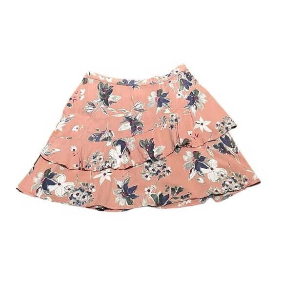 Japna Floral Ruffle Skirt - Pink, Size M - Picture 1 of 5